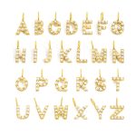 Gyöngyös betű medál (arany szín, nemesacél)