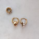 széles fém karika charm (arany, ezüst változat)