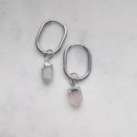 Hosszúkás ásvány medál (ezüst)