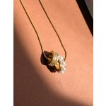 Gyöngyös fém karika charm