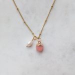 Ásványfüggős nyaklánc igazgyönggyel