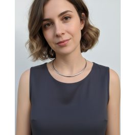 Merev acél nyakék (vízálló nemesacél) ezüst szín