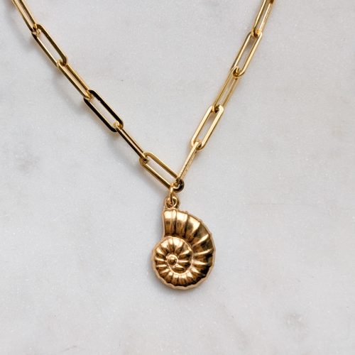 Tengericsiga medálos paperclip nyaklánc