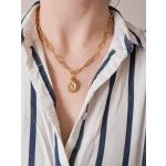 Tengericsiga medálos paperclip nyaklánc