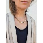 Nagy láncszemes akril -nemesacél nyaklánc