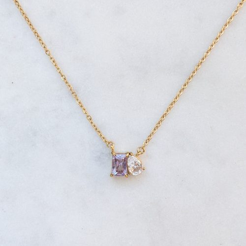 Lilac kétköves nyaklánc