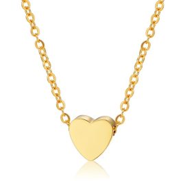 Szivecske nemesacél nyaklánc (arany szín, nemesacél)