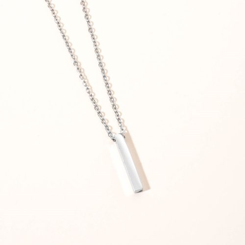 Téglalap minimalista nyaklánc (ezüst)