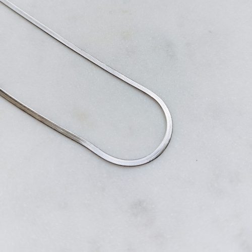 Vékony kígyónyaklánc (ezüst, 2mm)