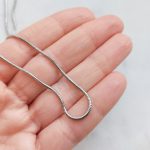 Vékony kígyólánc (1 mm) ezüst szín