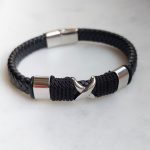 Nemesacél-fonott karkötő X mintával