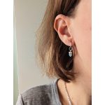 Ásványfüggős fülbevaló Aventurin (ezüst)