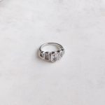 Ötköves modern gyűrű (aranyozott nemesacél)