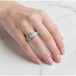 Ötköves modern gyűrű (aranyozott nemesacél)