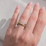 Crossed arany-ezüst gyűrű (nemesacél)