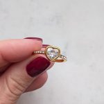 Szív cirkóniaköves gyűrű (nemesacél)