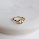 Szív cirkóniaköves gyűrű (nemesacél)