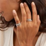 Vékony, átlós mintázatú gyűrű (arany, ezüst változat)