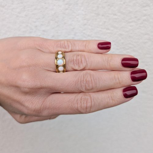 Magicmoon opál gyűrű kerek kövekkel