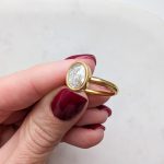 Ovális köves gyűrű (arany, ezüst változat)