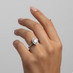 Ovális köves gyűrű (arany, ezüst változat)