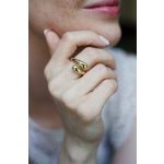 Teardrop gyűrű (arany szín, nemesacél)