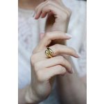 Teardrop gyűrű (arany szín, nemesacél)