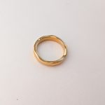 Rusztikus hullám gyűrű (vékony és vastag változat) arany