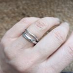 Rusztikus gyűrű (vékony és vastag változat) ezüst