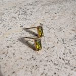 Téglalap köves fülbevaló (több színben)