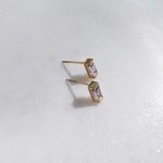 Téglalap köves fülbevaló (több színben)