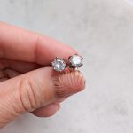 Cirkóniakő fülbevaló (6mm)