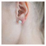 Cirkóniakő fülbevaló (6mm)