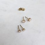 cirkóniaköves fülbevaló (3 mm és 4 mm)