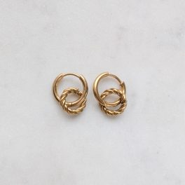 Csavart karikás fülbevaló