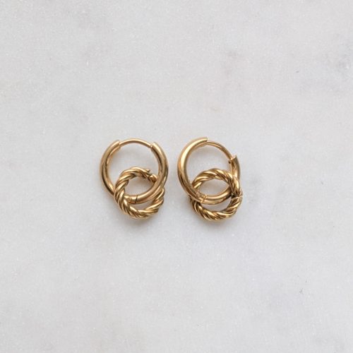 Csavart karikás fülbevaló