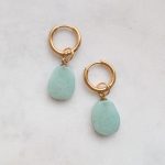 Világoszöld függős fülbevaló