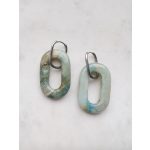 Ovális ásvány fülbevaló