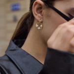 Estelle kerek fülbevaló (aranyozott nemesacél)