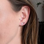 Ezüstszív fülbevaló (4mm)