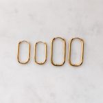 Téglalap acél fülbevaló (ezüst és arany színben)