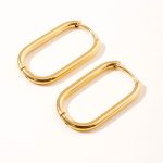 Téglalap acél fülbevaló (ezüst és arany színben)