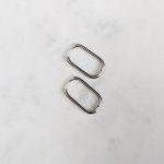 Téglalap acél fülbevaló (ezüst és arany színben)