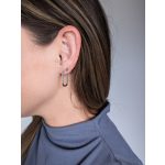 Téglalap acél fülbevaló (ezüst és arany színben)