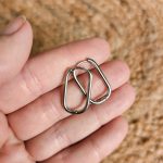 Téglalap acél fülbevaló (ezüst és arany színben)