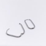 Téglalap acél fülbevaló (ezüst és arany színben)