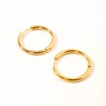 Hoop csatos karika fülbevaló (arany, ezüst)