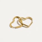 Szív csatos fülbevaló