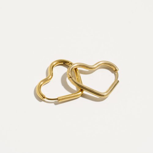 Szív csatos fülbevaló