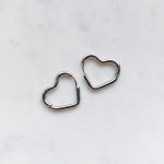 Szív csatos fülbevaló